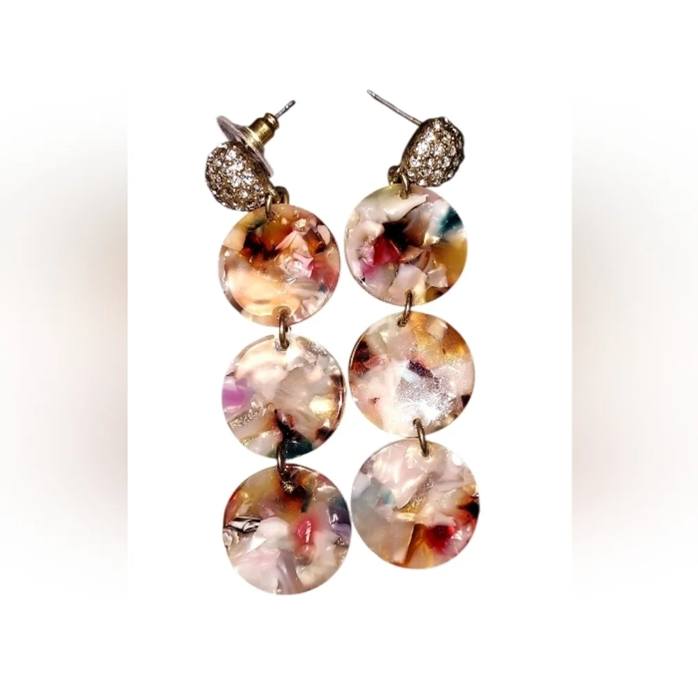 Fossil Vintage Watch and Multicolor Earrings Set